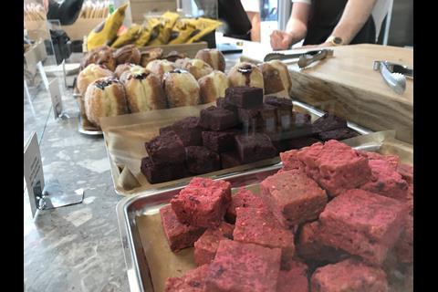 Nordic goods such as lingonberry bars are for sale